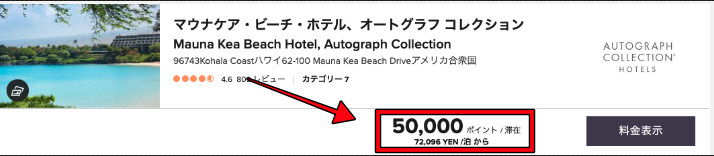 SPGアメックス特典１： ３万円を遥かに超えるホテルの無料宿泊権が付く（実質、２年目以降の年会費はタダ）